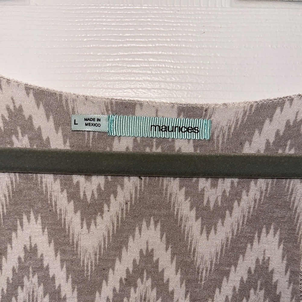 Maurices Brown and Tan Chevron Tank Top Sleeveless - Picture 2 of 2